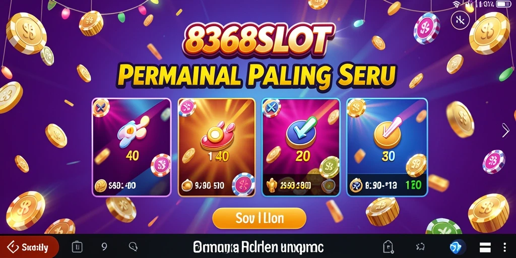 Tampilan utama permainan Bingo seru 8368SLOT yang penuh warna.
