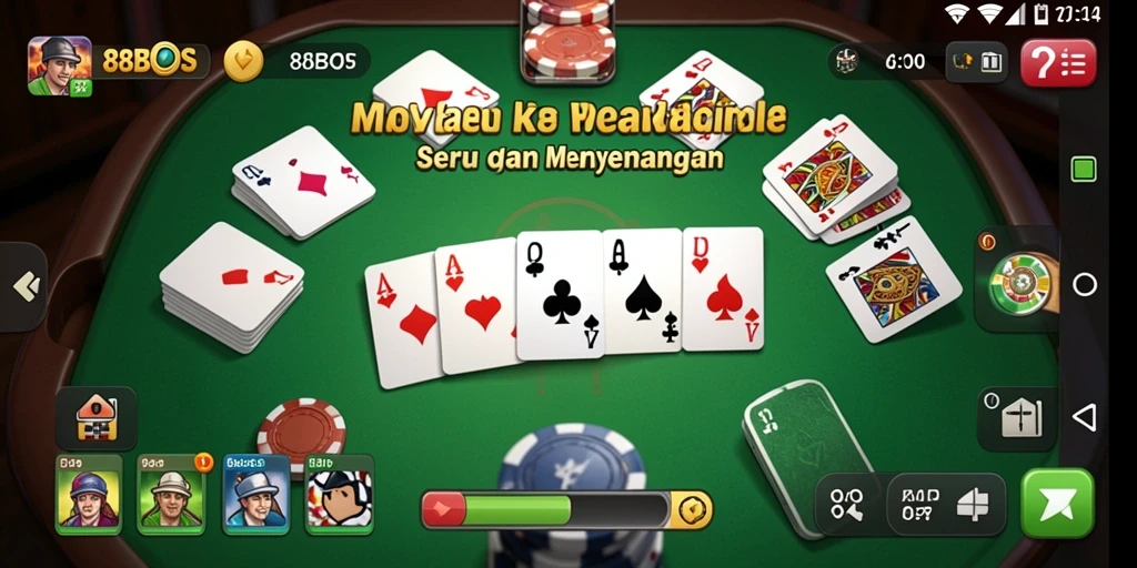 Screenshot gameplay Gaple di 88BOS, menampilkan momen permainan seru.