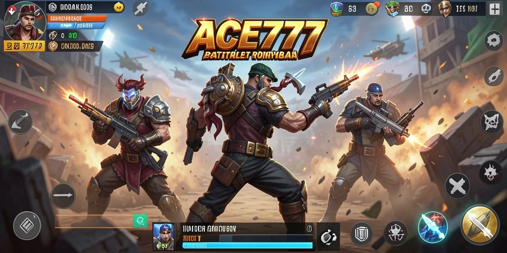 Gameplay seru ACE777 dalam pertarungan Battle Royale.