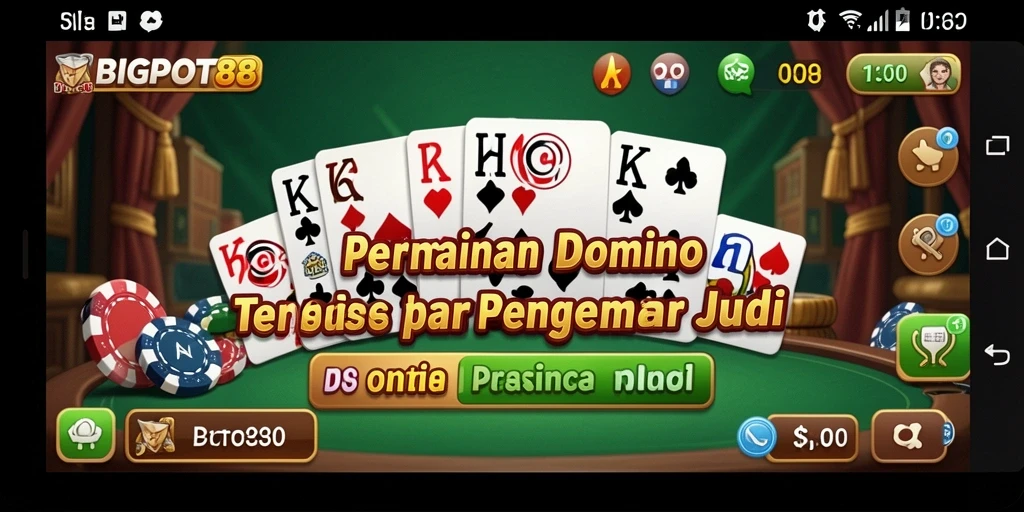 Tampilan seru gameplay domino di BIGPOT88.