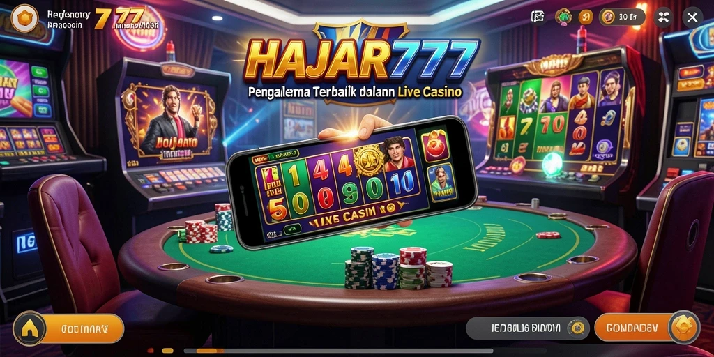 Tampilan menakjubkan dari gameplay Live Casino di HAJAR777.