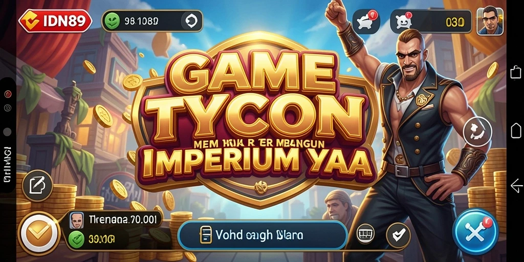 Menampilkan gameplay menarik dari IDN89 dimana pemain mengelola bisnis Tycoon.