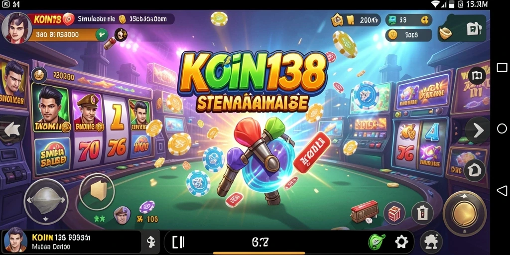 Tangkapan layar gameplay simulasional KOIN138 yang menampilkan aktivitas menarik.