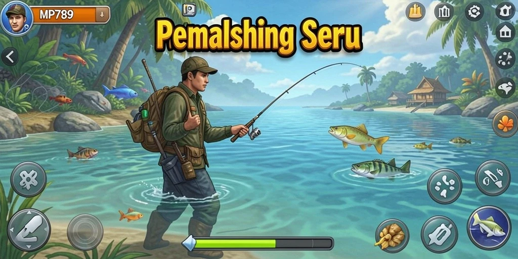 Screenshot MVP789 menampilkan gameplay memancing yang seru dan menarik.