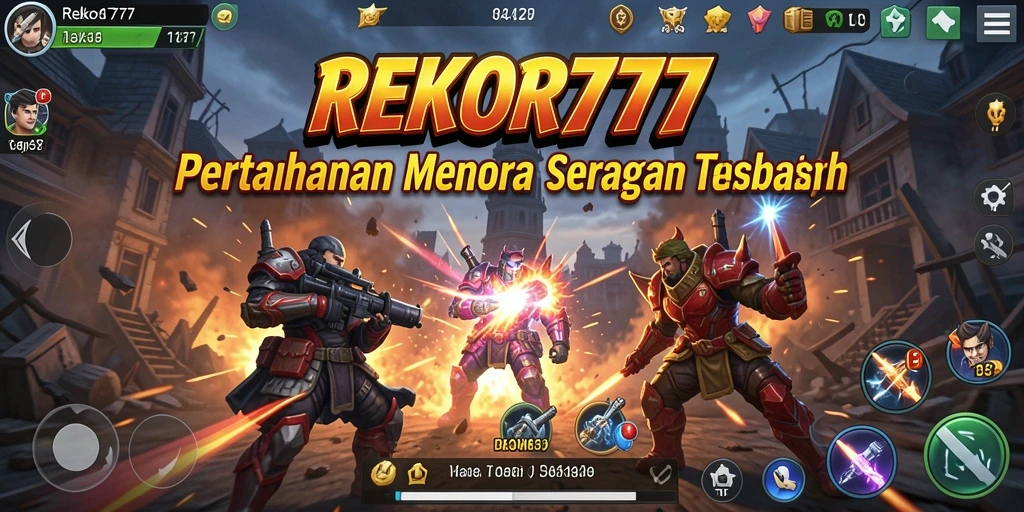 Tampilan seru gameplay Tower Defense di REKOR777