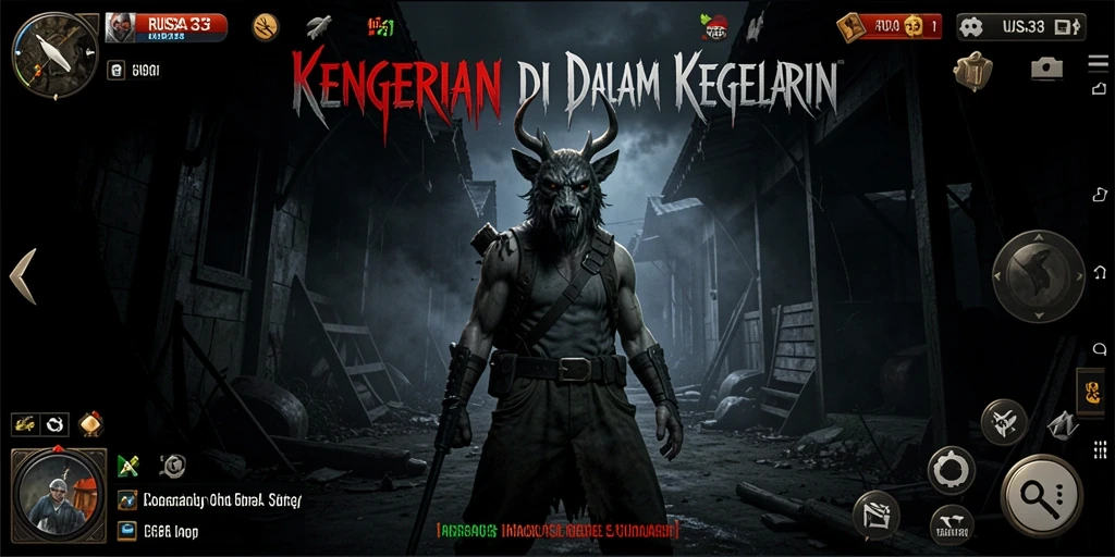 Screenshot RUSA33 menunjukkan suasana mencekam dan gameplay yang menegangkan.