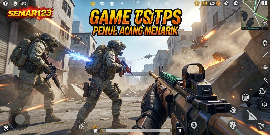 Tampilan gameplay intens dari SEMAR123 di berbagai peta.