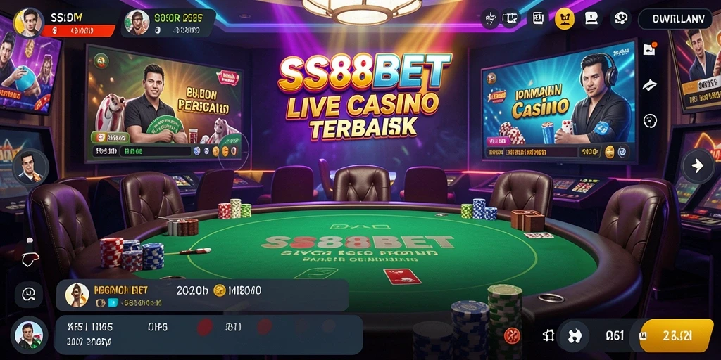 Tampilan gameplay Live Casino SS88BET yang mendebarkan.