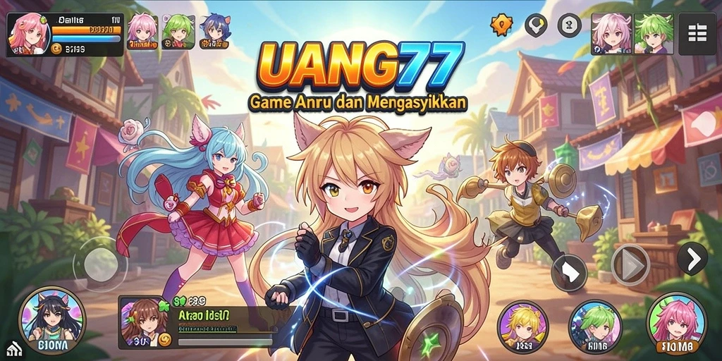 Tampilan screenshot UANG77 menunjukkan karakter Anime dalam aksi yang mendebarkan.