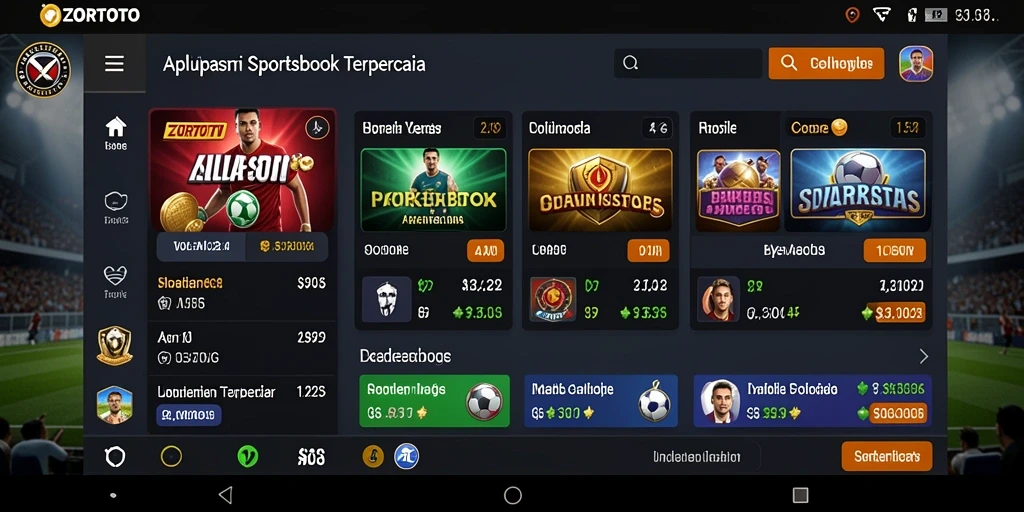Tampilan gameplay Sportsbook yang menarik dan interaktif.